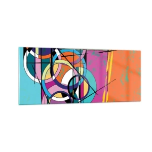 Cuadro sobre vidrio - Impresiones sobre Vidrio - Círculo sobre círculo - 100x40 cm