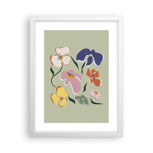 Póster en marco blanco - Reunión de hermanas - 30x40 cm