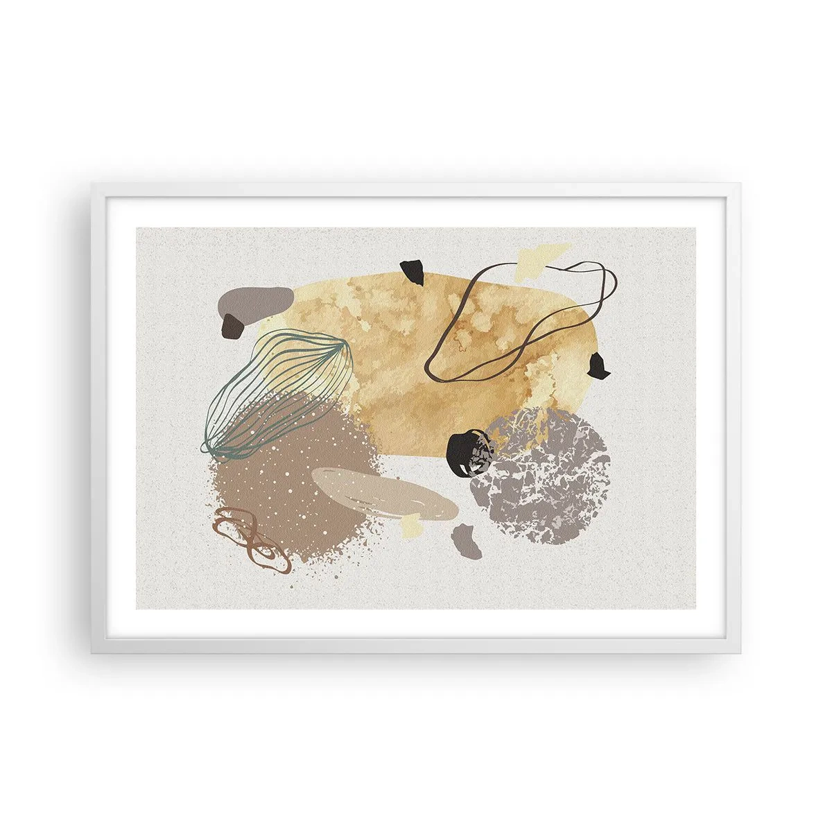 Póster en marco blanco - Plumología aplicada - 70x50 cm