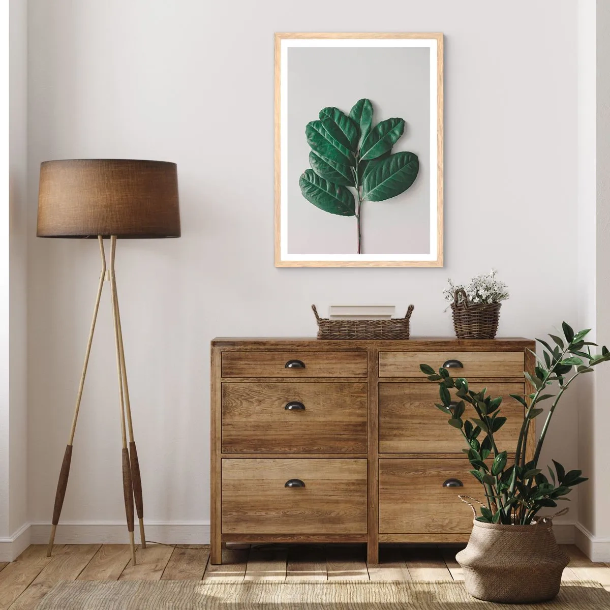 Póster en marco roble claro - El dibujo de la propia naturaleza - 61x91 cm