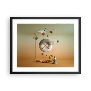 Póster en marco negro - Todo puede suceder - 50x40 cm