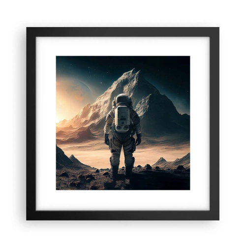 Póster en marco negro - Un nuevo reto - 30x30 cm