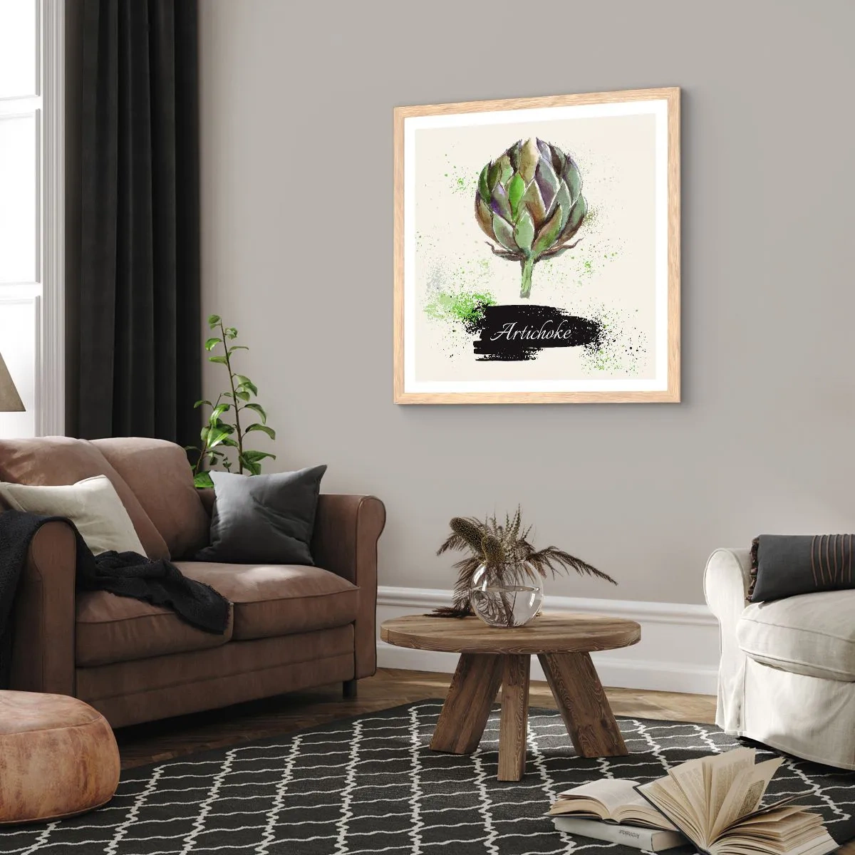 Póster en marco roble claro - El sabor del otoño - 60x60 cm