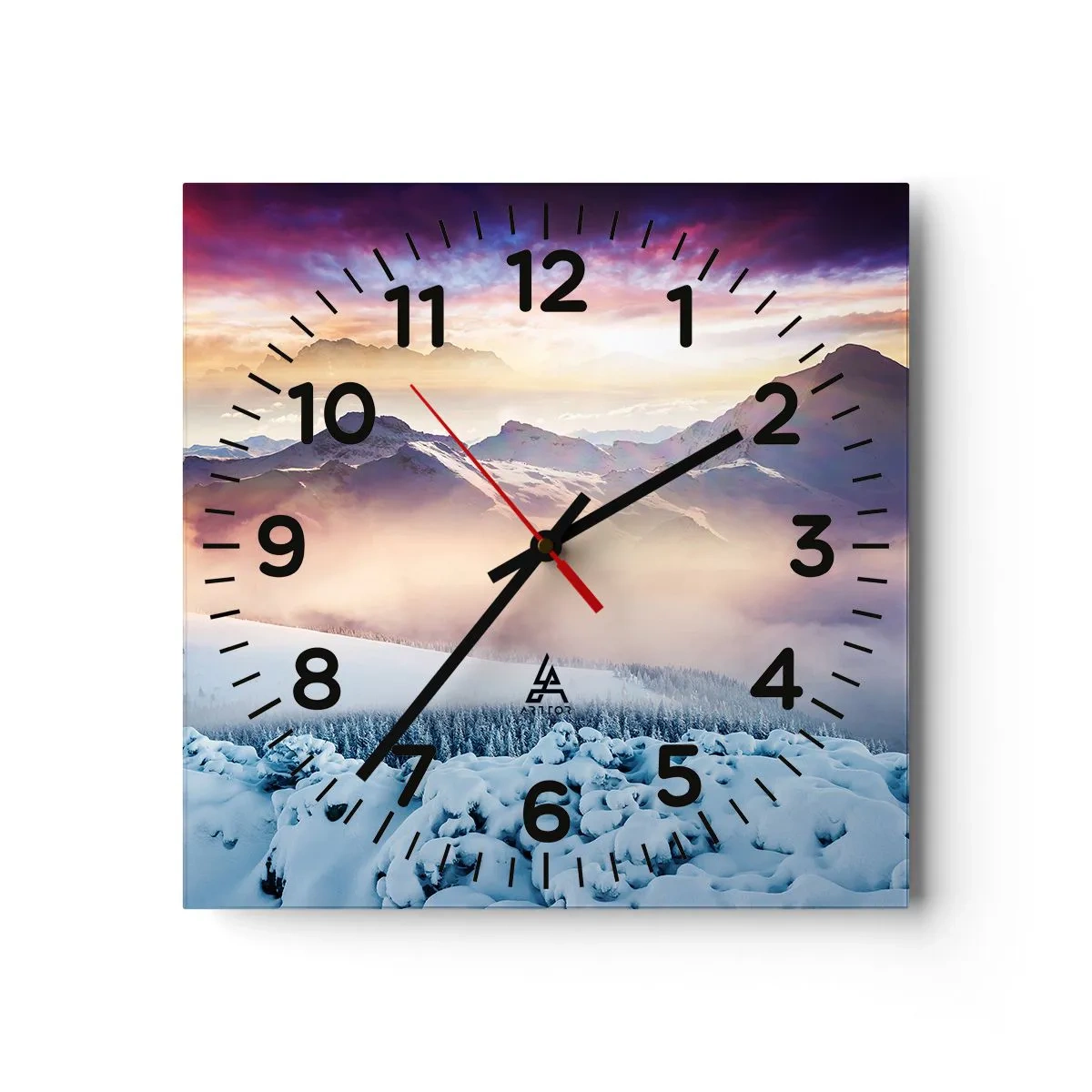 Reloj de pared - Reloj de vidrio - La fuerza y la pureza de la naturaleza - 30x30 cm