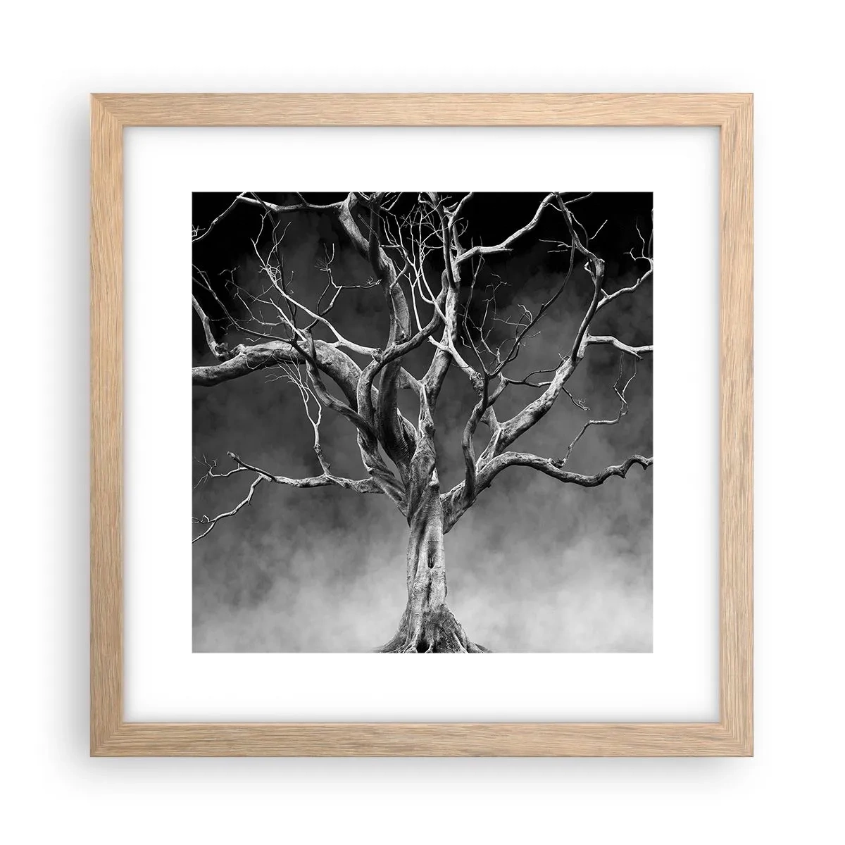 Póster en marco roble claro - Primordial y sagrado - 30x30 cm