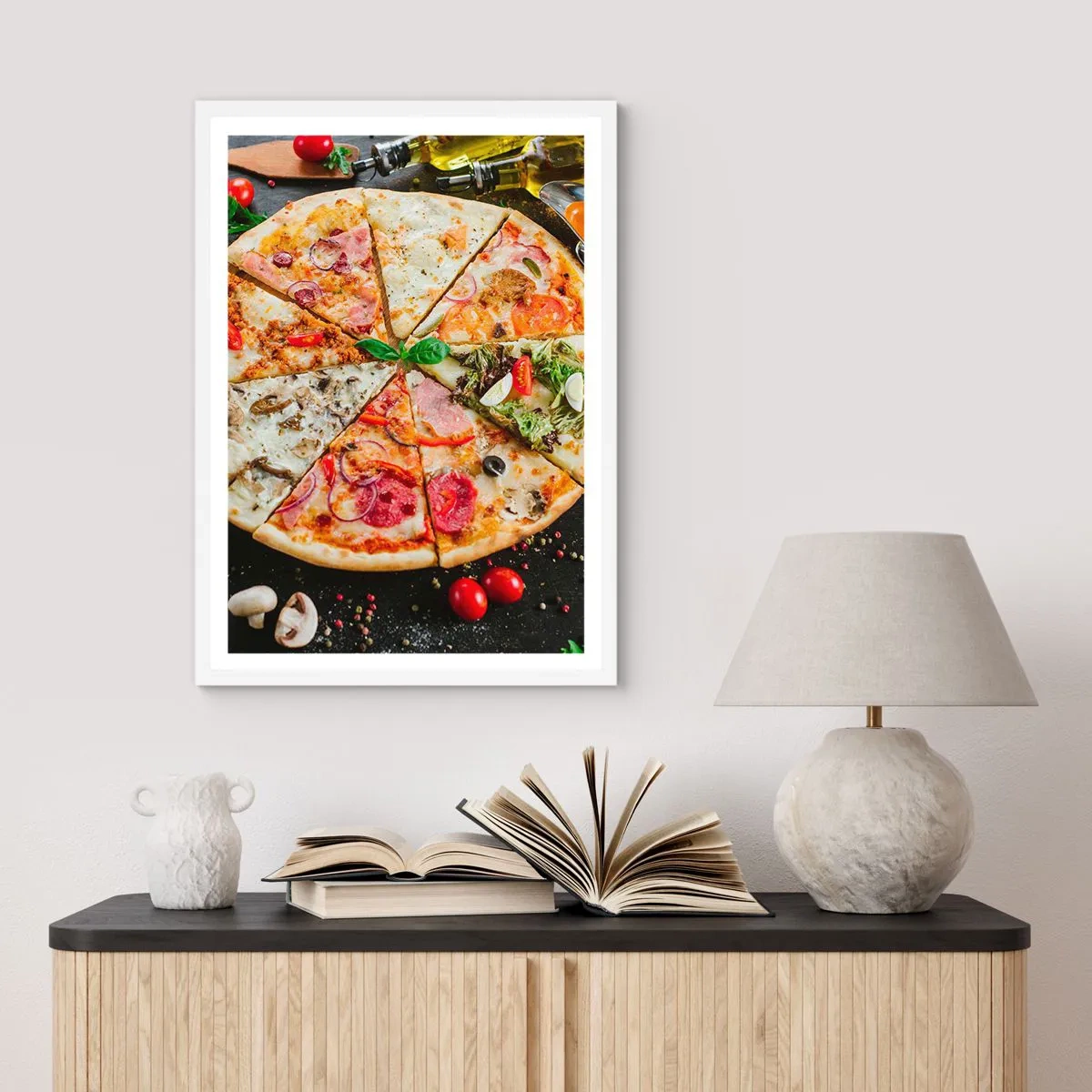 Póster en marco blanco - Una gama de gustos - 50x70 cm