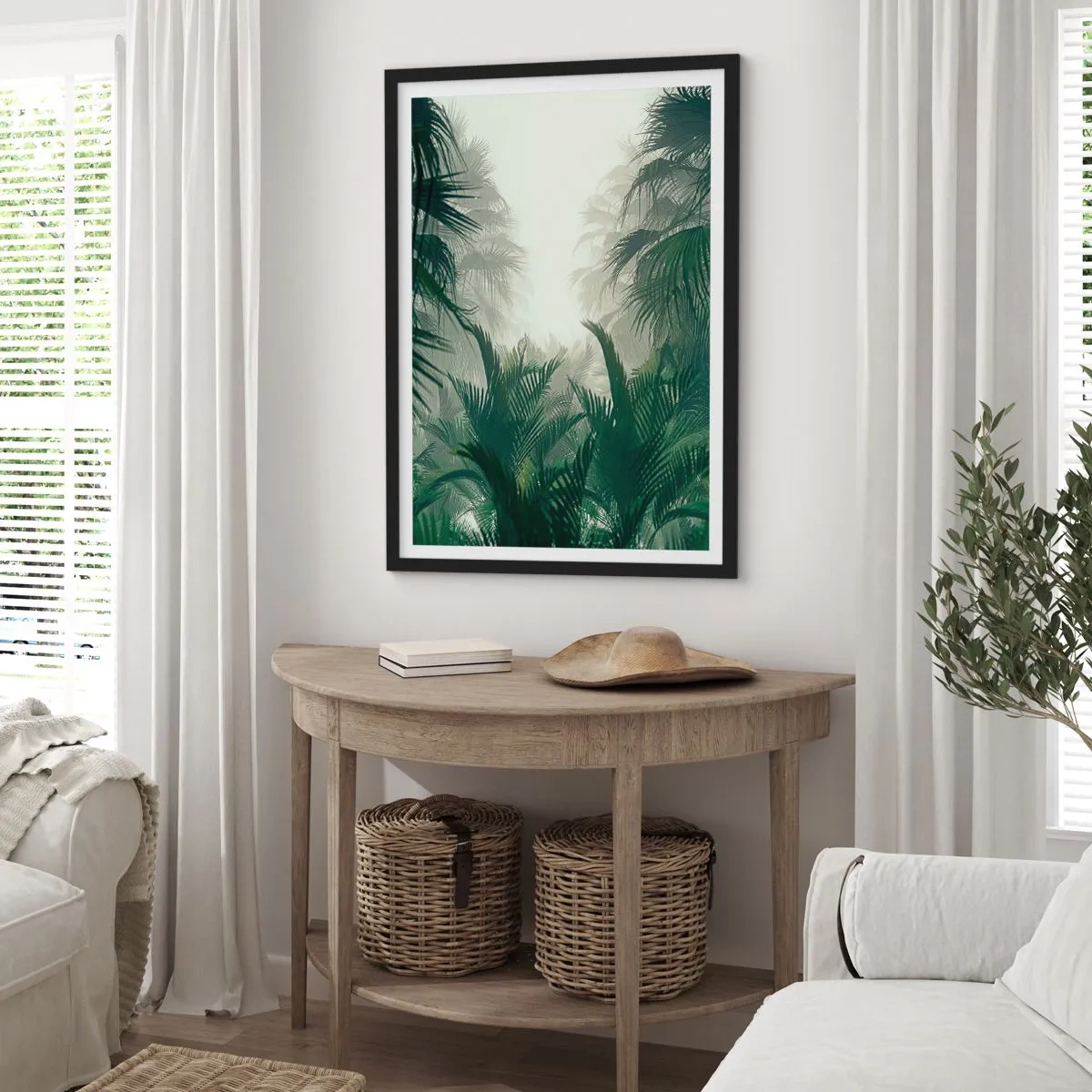 Póster en marco negro - Misterio tropical - 61x91 cm