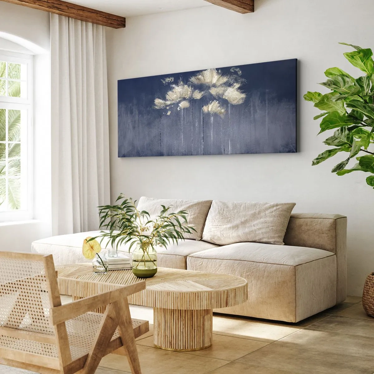 Cuadro sobre lienzo - Impresión de Imagen - Como pétalos al viento - 100x40 cm