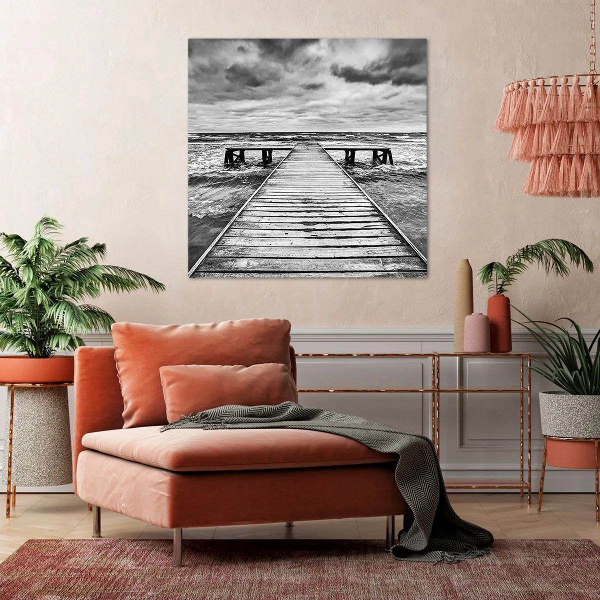 Cuadro sobre lienzo - Impresión de Imagen - Estoy esperando que sople el viento... - 40x40 cm