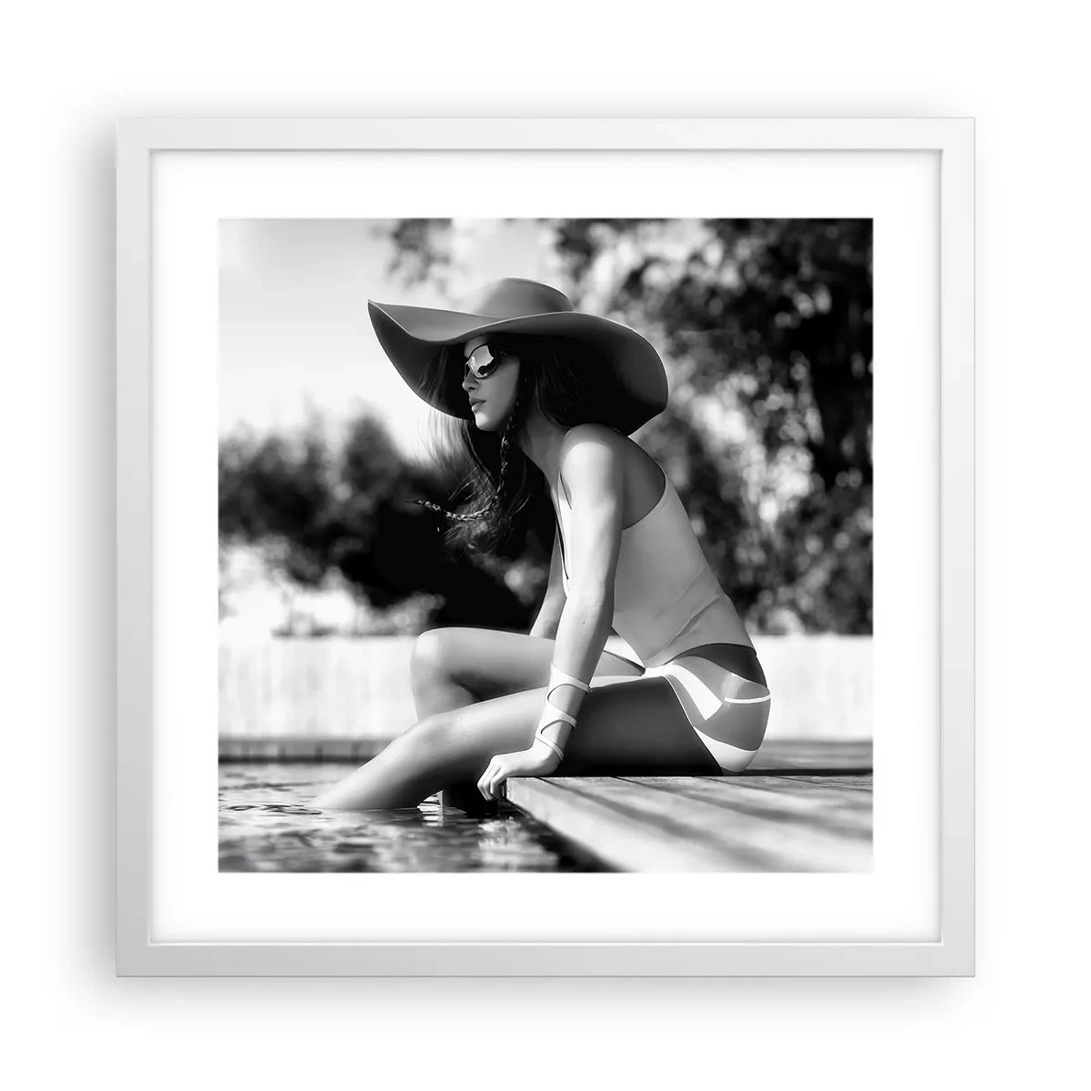 Póster en marco blanco - Un sueño de verano - 40x40 cm