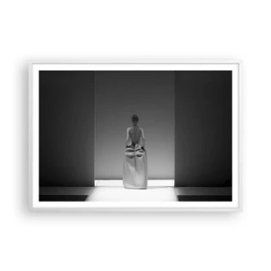 Póster en marco blanco - Sencillez refinada - 100x70 cm