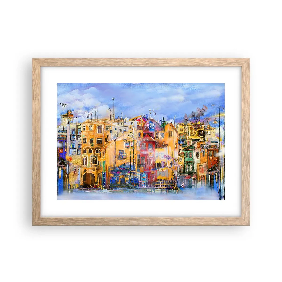 Póster en marco roble claro - Estamos juntos - 40x30 cm