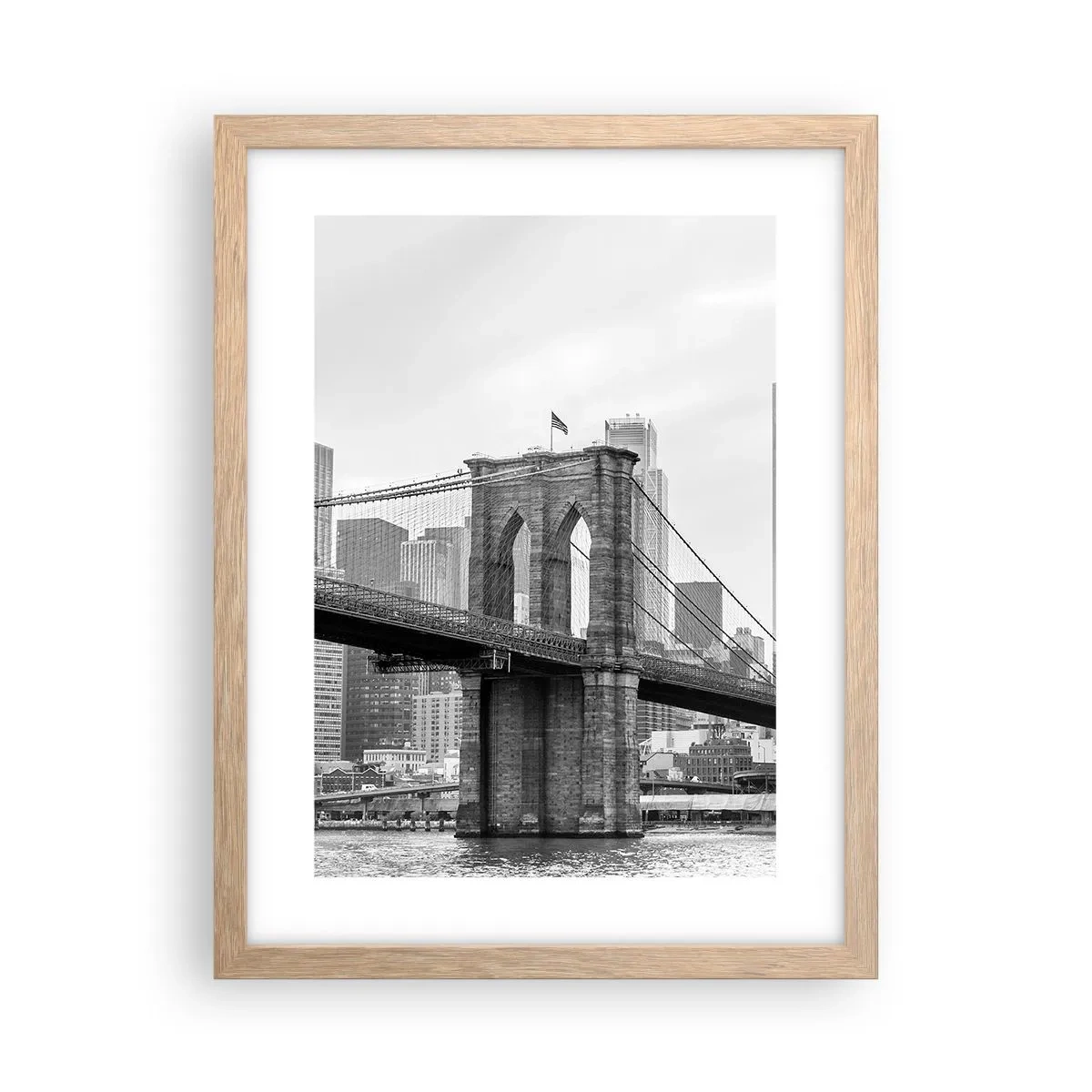 Póster en marco roble claro - Vibraciones de Nueva York - 30x40 cm