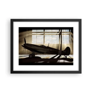 Póster en marco negro - El descanso del guerrero - 40x30 cm