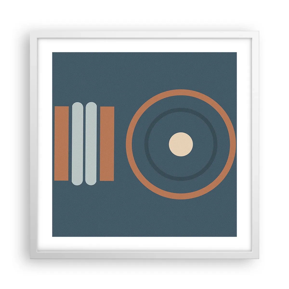 Póster en marco blanco - La esencia de las cosas - 50x50 cm