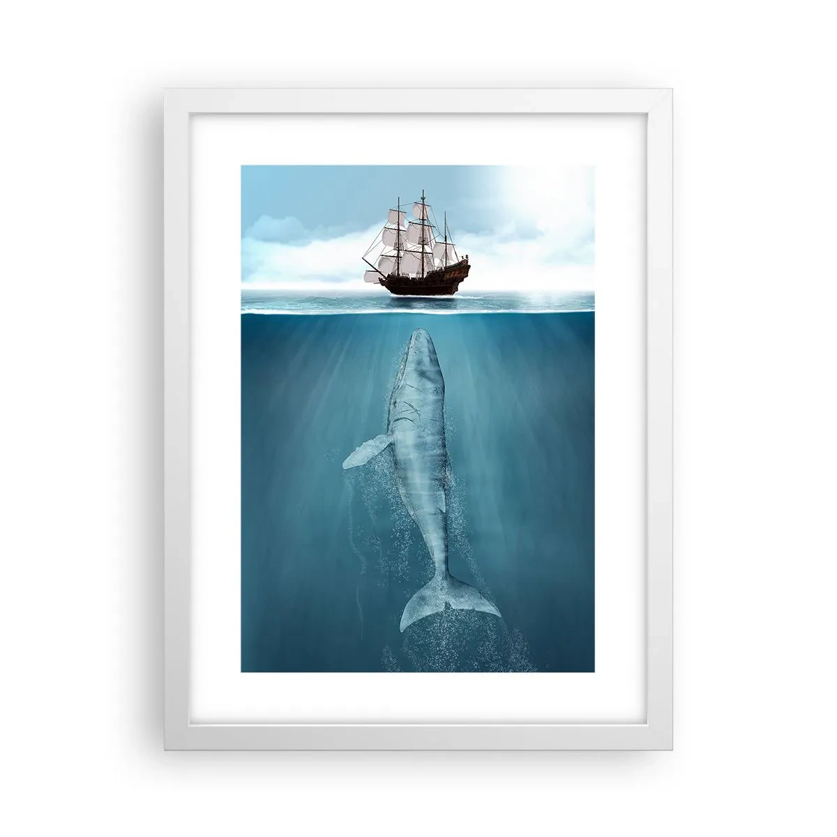 Póster en marco blanco - Mejor no saber lo que te espera - 30x40 cm