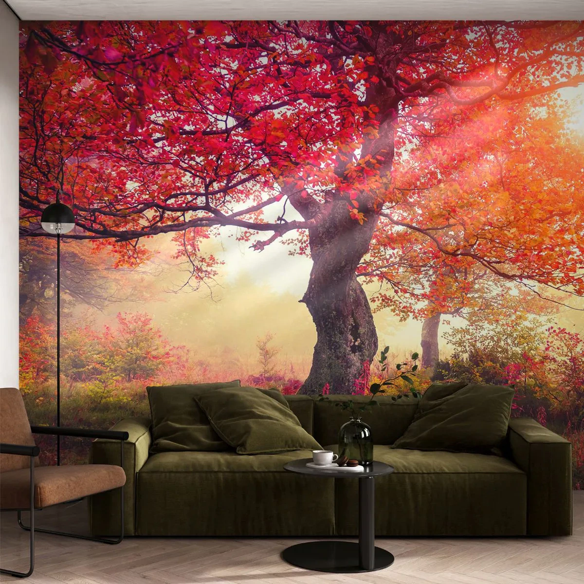 Fotomural Standard Eco - Un frenesí de floración - Paisaje, Parque, flores - 200x140 cm