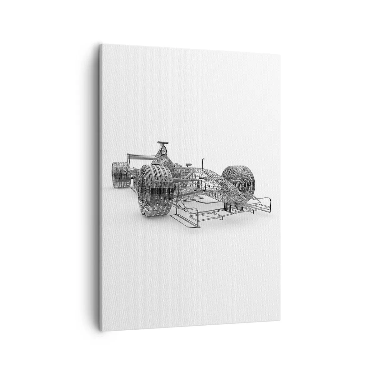 Cuadro sobre lienzo - Impresión de Imagen - Un boceto de diseño de un coche de carreras sobre un fondo claro. - 50x70cm - Construcción perfecta - el impulso - Decoración de pared moderna para salón y dormitorio ARTTOR