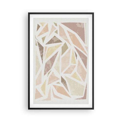 Póster en marco negro - Composición de vidrieras - 61x91 cm