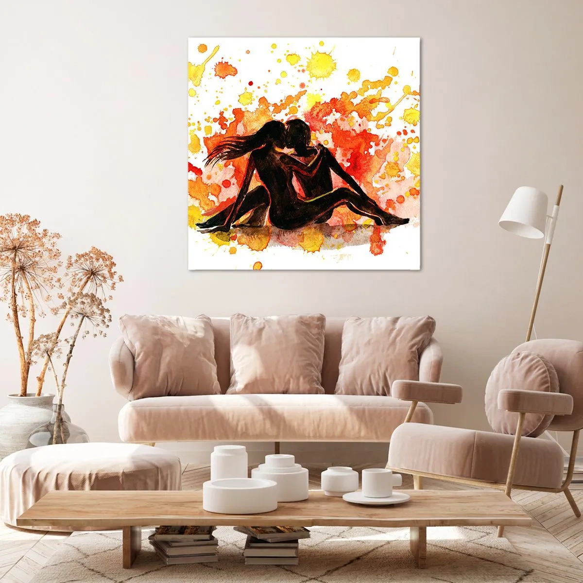 Cuadro sobre lienzo - Impresión de Imagen - Momento romántico - 40x40 cm