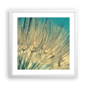 Póster en marco blanco - Esperando el viento - 40x40 cm