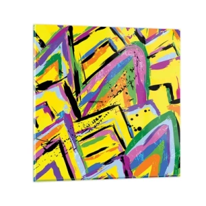 Cuadro sobre vidrio - Impresiones sobre Vidrio - Grita de alegría - 70x70 cm