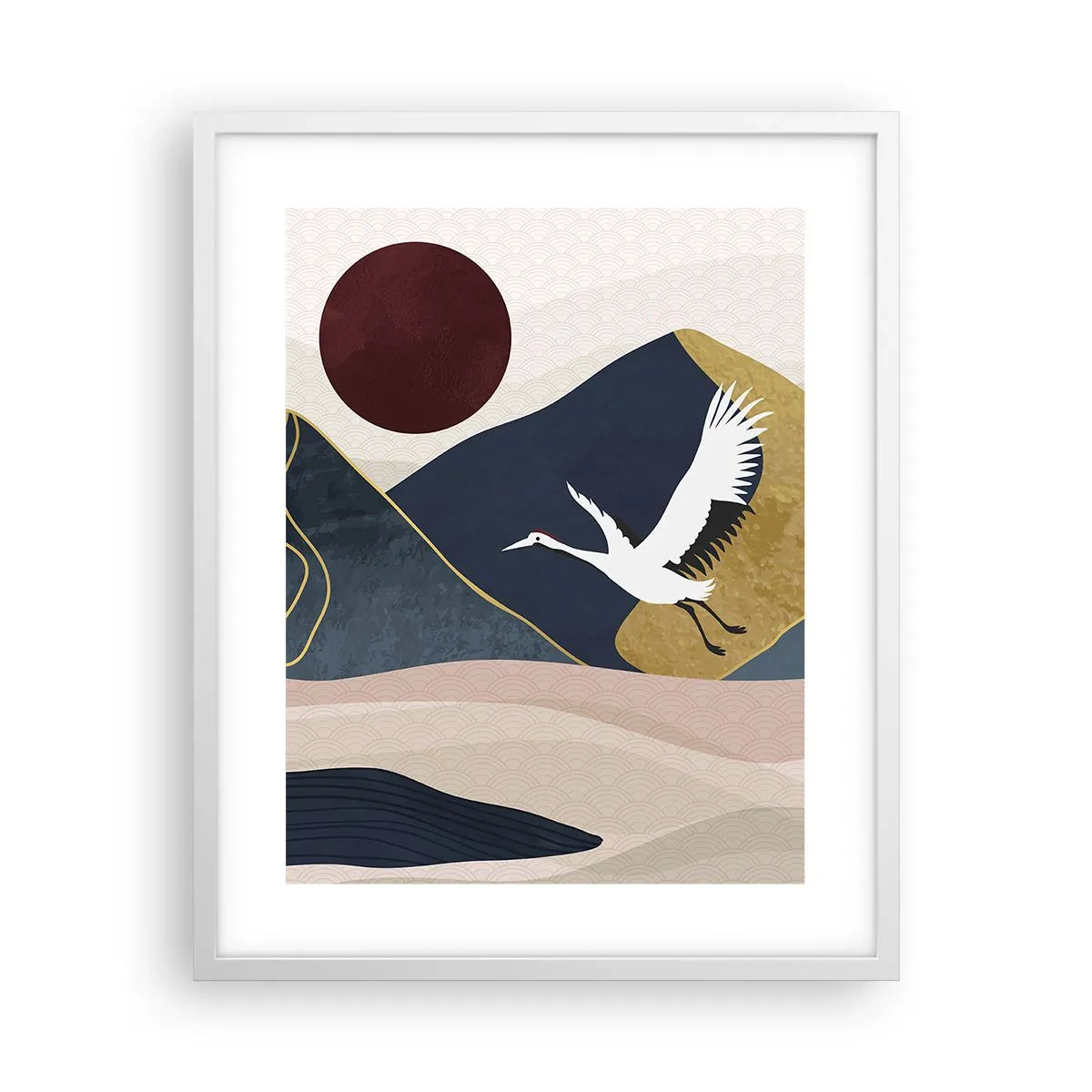 Póster en marco blanco - Y el día ha vuelto a pasar volando - 40x50 cm