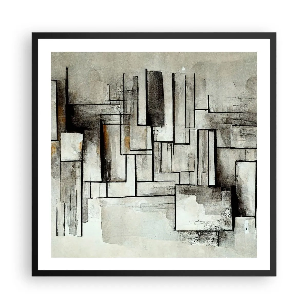 Póster en marco negro - El poder de la sencillez - 60x60 cm