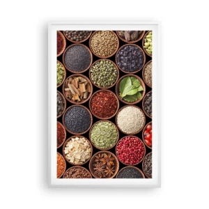 Póster en marco blanco - Todos los sabores del mundo - 61x91 cm