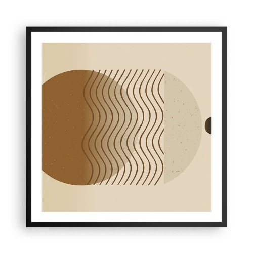 Póster en marco negro - Sobre el origen de las figuras geométricas - 60x60 cm