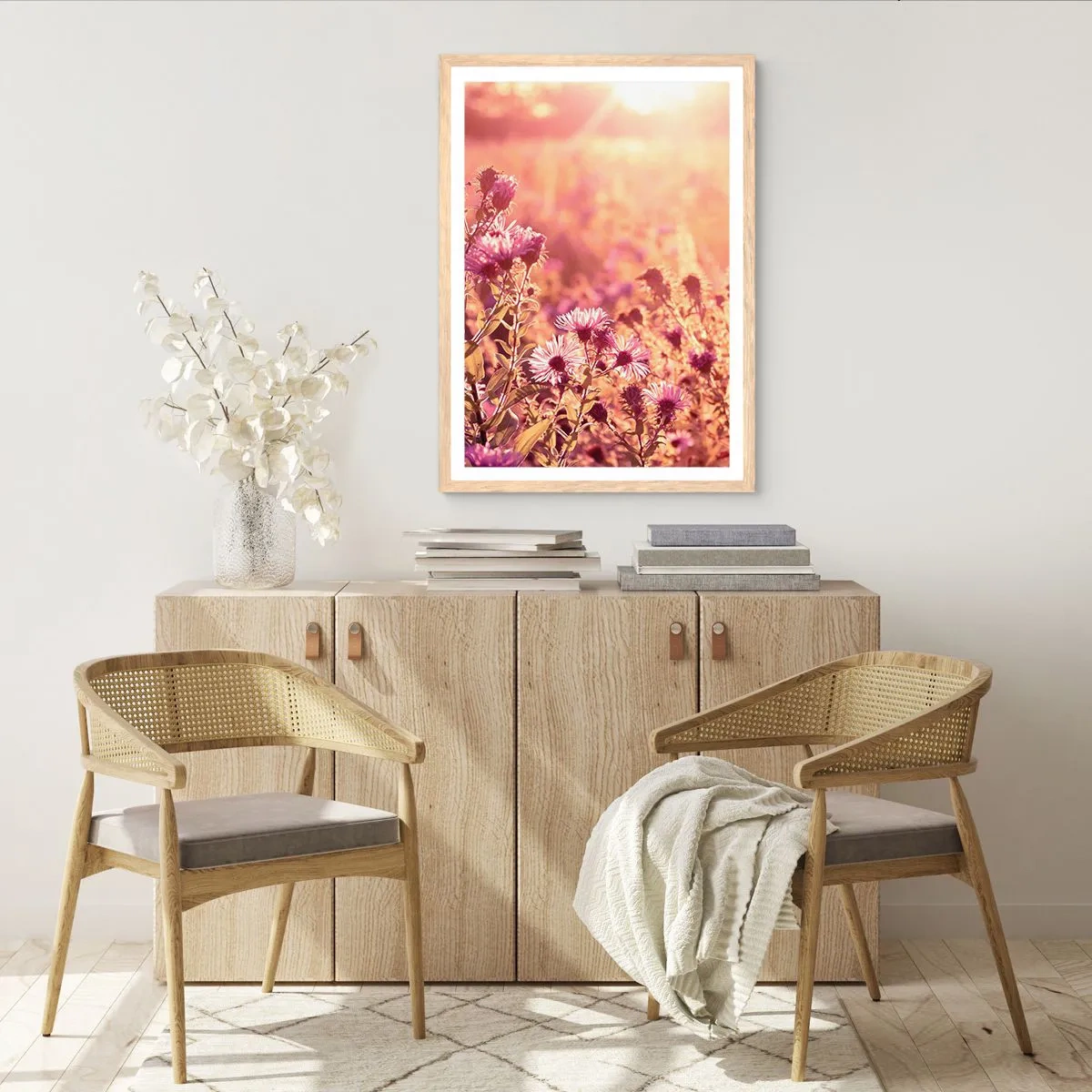 Póster en marco roble claro - Antes de que se acabe el verano - 70x100 cm