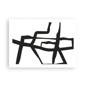 Póster - Construcción en blanco y negro - 70x50 cm