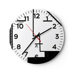 Reloj de pared - Reloj de vidrio - Solo un beso - 40x40 cm