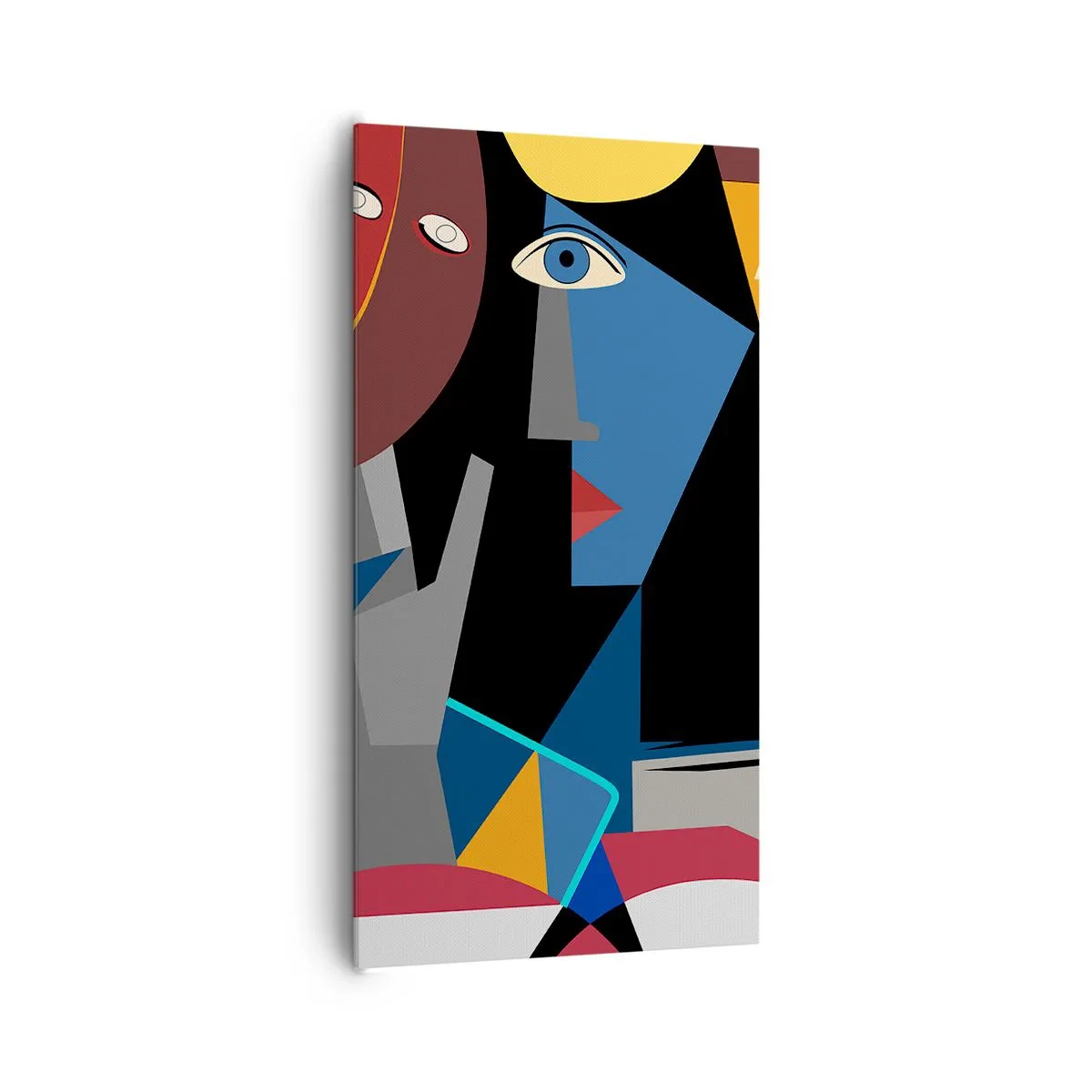 Cuadro sobre lienzo - Impresión de Imagen - Conversación cubista - 65x120 cm