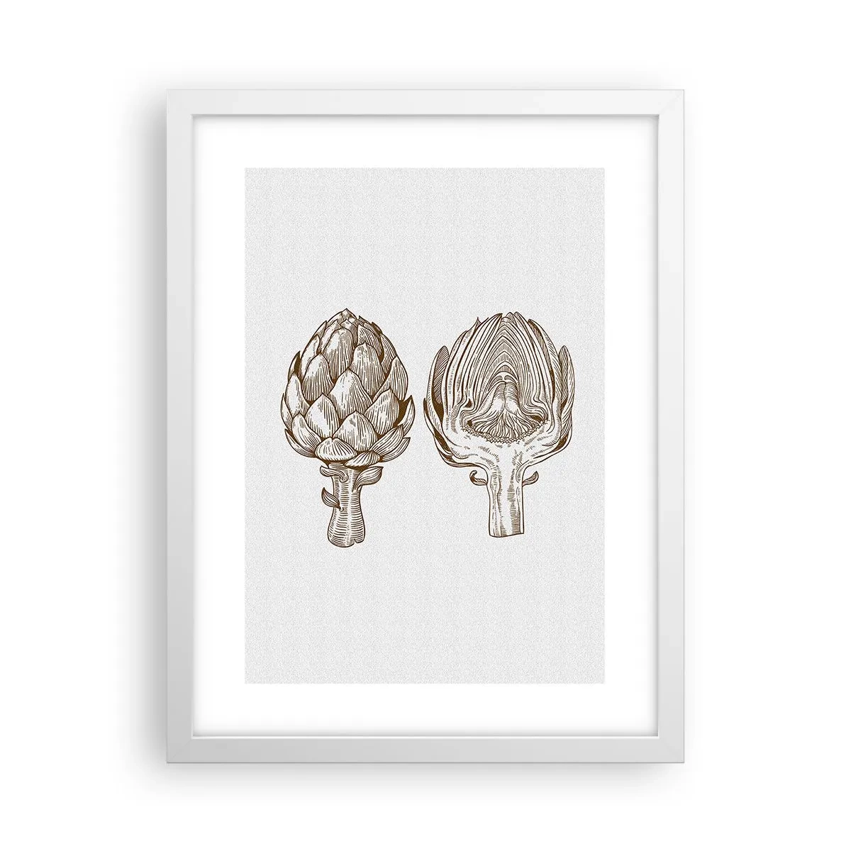 Póster en marco blanco - Lección de anatomía - 30x40 cm