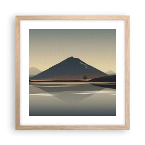 Póster en marco roble claro - Reflejo de espejo - 40x40 cm