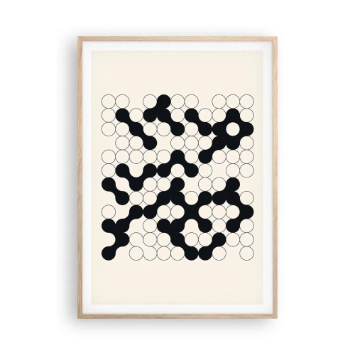 Póster en marco roble claro - Juego chino - una variación - 70x100 cm