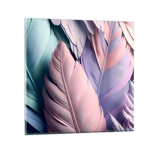 Cuadro sobre vidrio - Impresiones sobre Vidrio - Pájaro chic - 40x40 cm