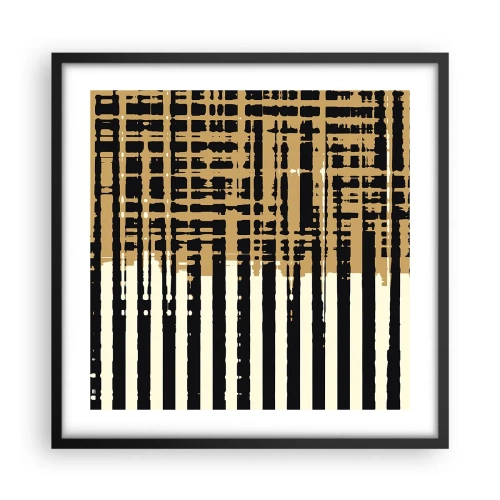 Póster en marco negro - Abstracción arquitectónica - 50x50 cm