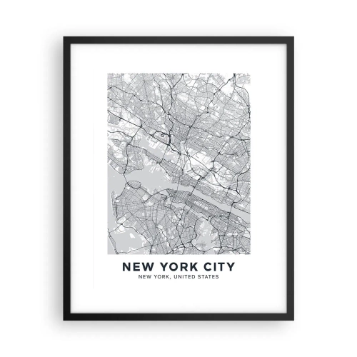 Póster en marco negro - Anatomía de una metrópolis - 40x50 cm