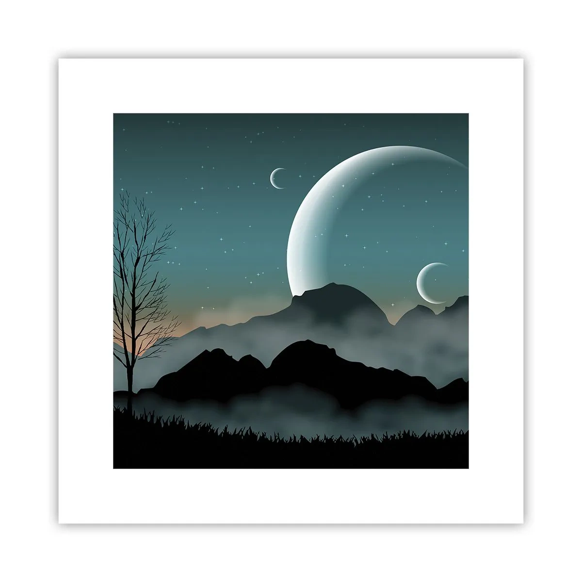 Póster - Un carnaval de noche estrellada - 30x30 cm