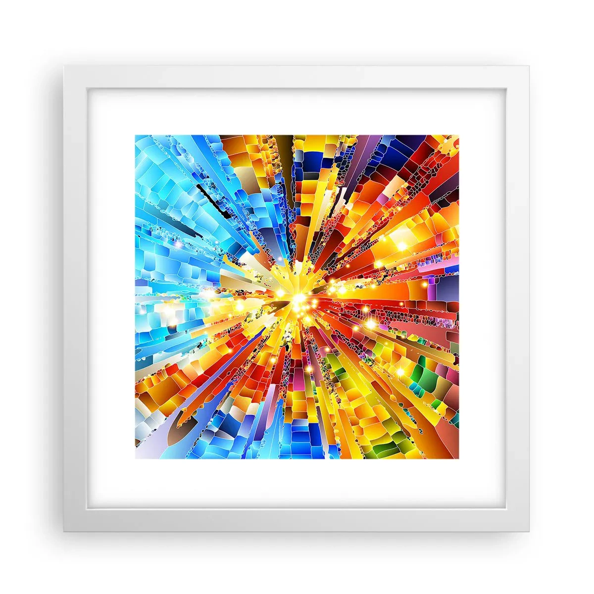 Póster en marco blanco - In medias res - 30x30 cm