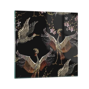 Cuadro sobre vidrio - Impresiones sobre Vidrio - Aves de cuento de hadas - 60x60 cm