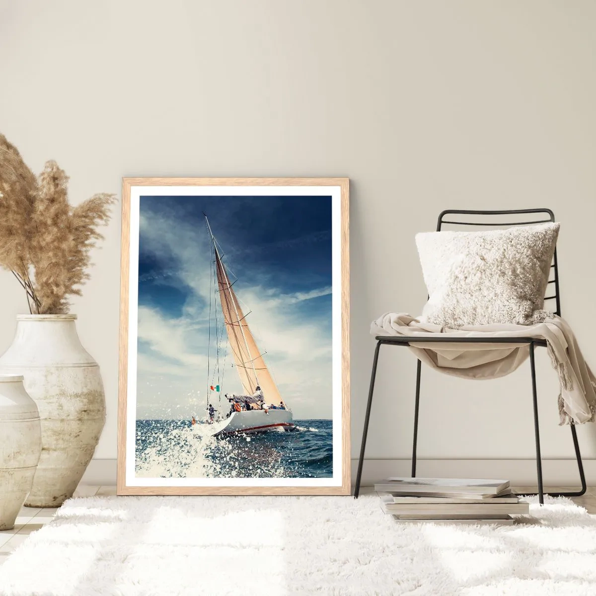 Póster en marco roble claro - ¡No nos alcanzarán! - 30x40 cm