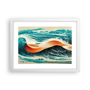 Póster en marco blanco - El sueño de un surfista - 40x30 cm