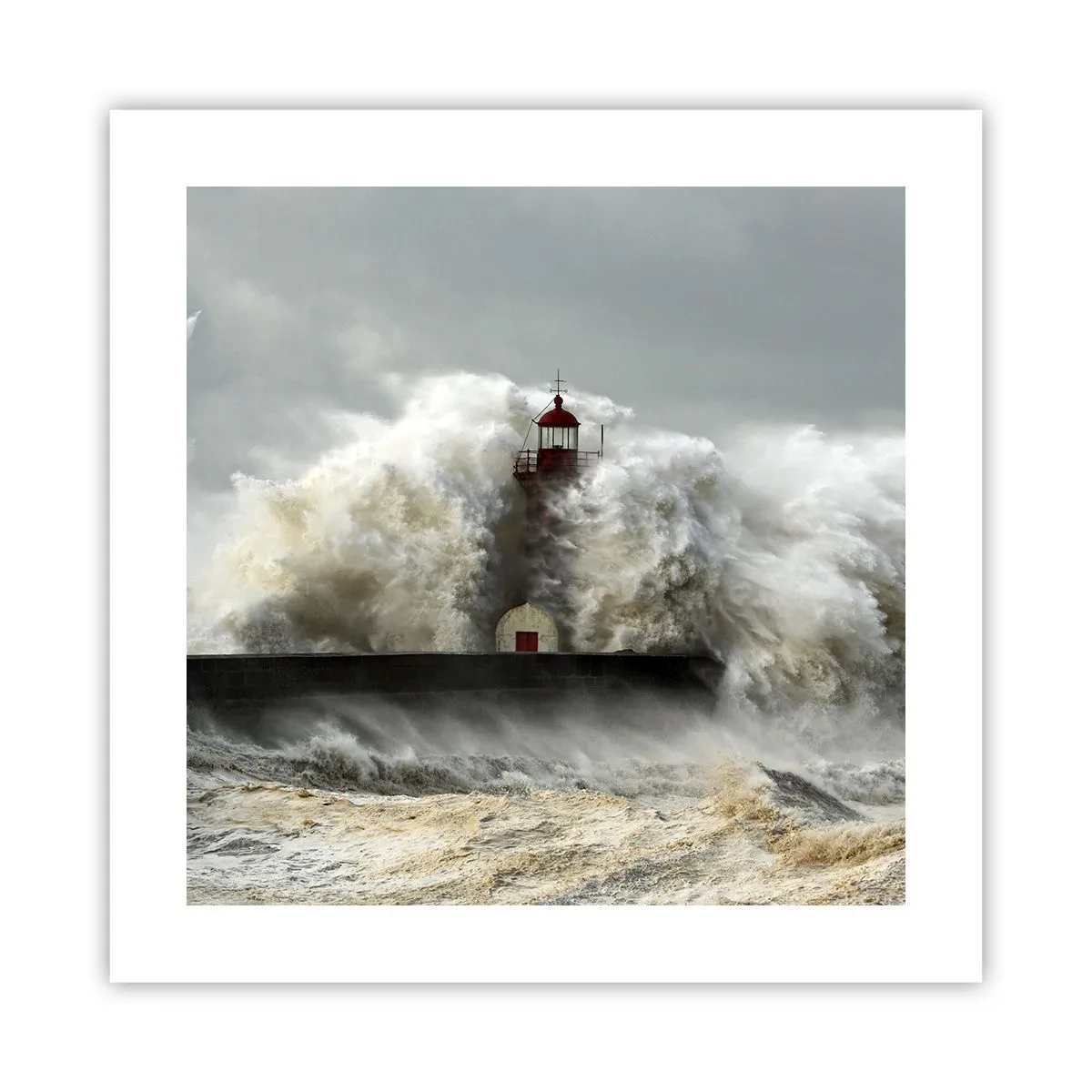 Póster - La furia del océano - 40x40 cm