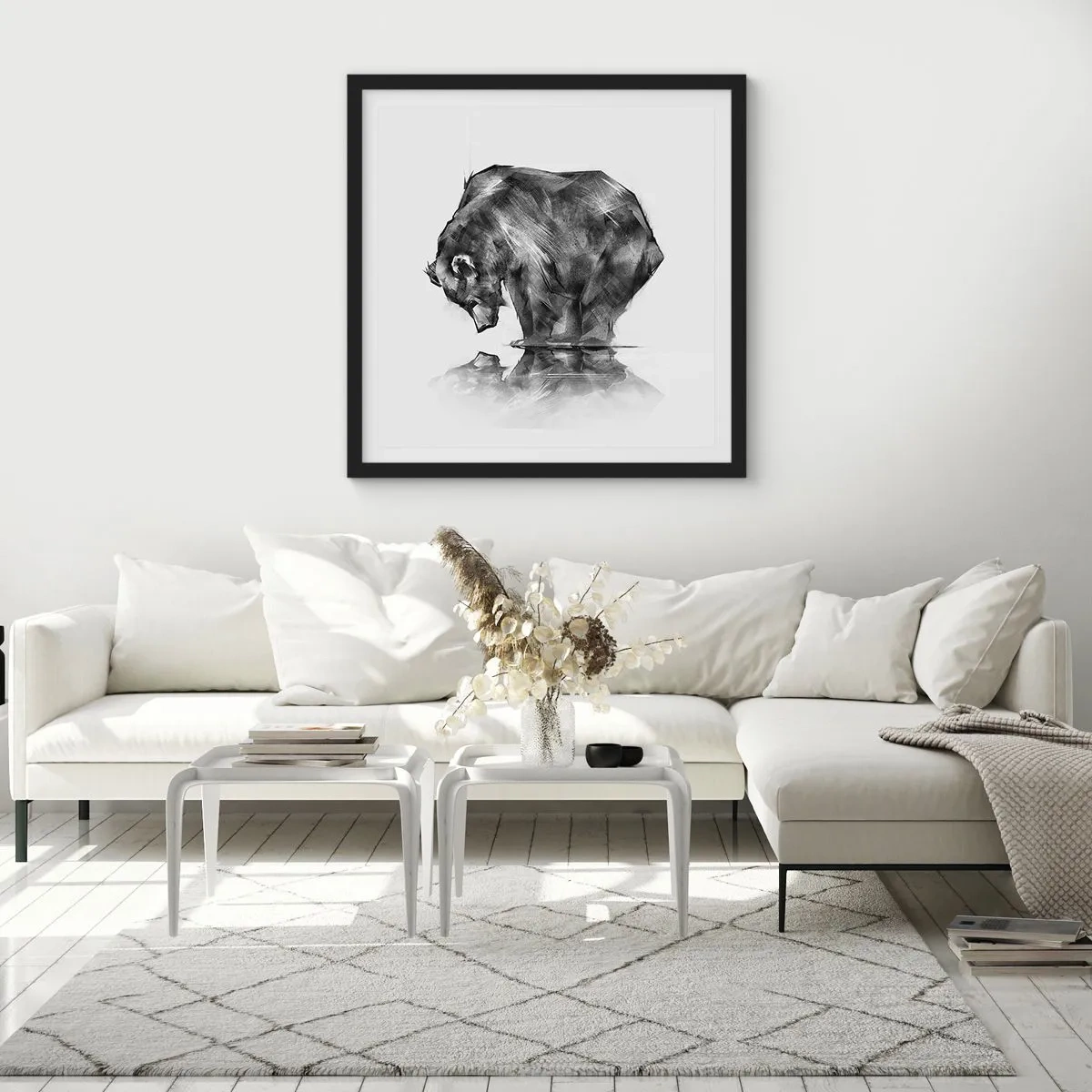 Póster en marco negro - Es bueno ver a alguien cercano - 60x60 cm