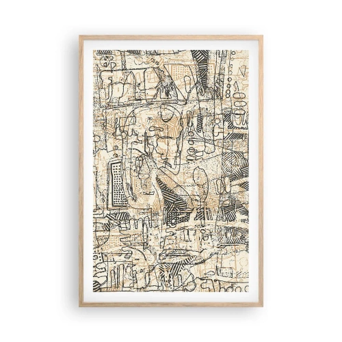 Póster en marco roble claro - A la espera de ser descifrado - 61x91 cm