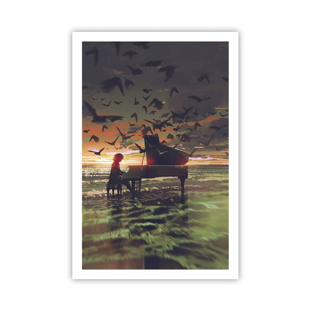 Póster - Concierto de piano y olas - 61x91 cm