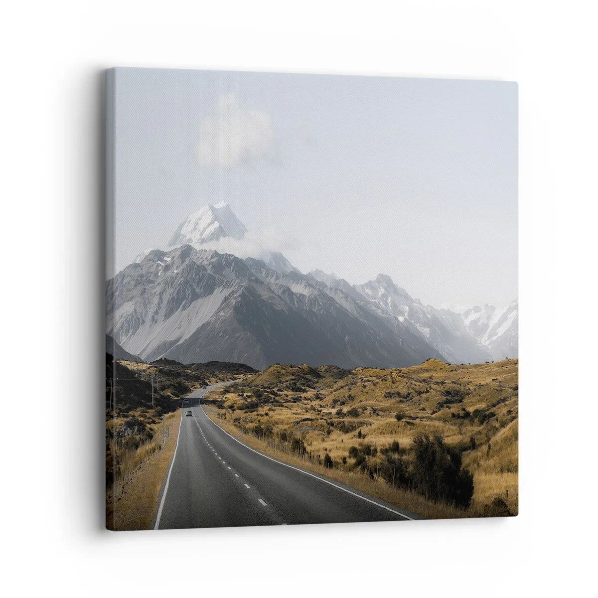 Cuadro sobre lienzo - Impresión de Imagen - El camino al corazón de las montañas - 30x30 cm
